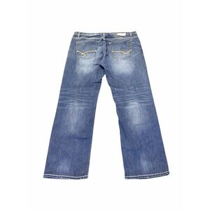 BKE Buckle Jeans Tyler Straight Leg Men's 38R 38x32 Thick Stitch Blue Denim